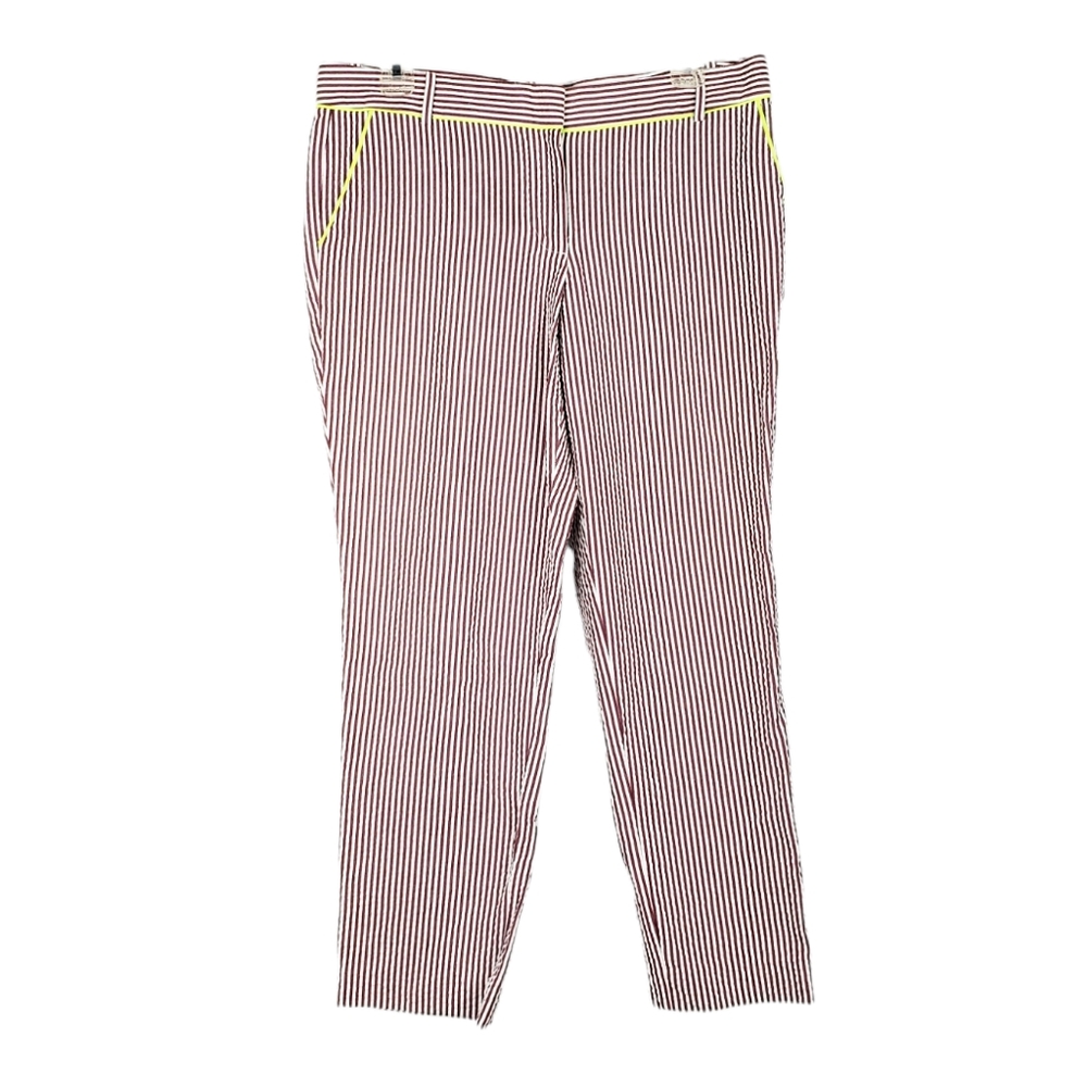J. Crew Striped Ankle Pants - Red and White
